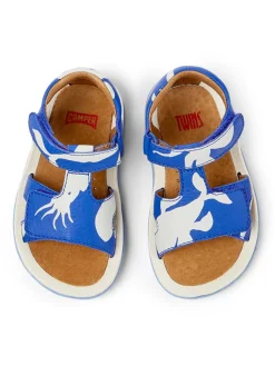 Leder-Sandalen in Blau/ Weiß><noscript><img width=