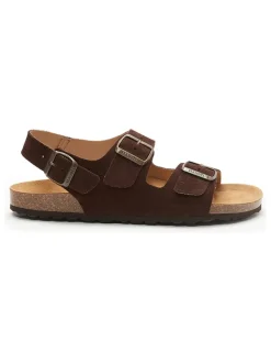 Mandel Sandalen & Pantoletten^Leder-Sandalen in Braun