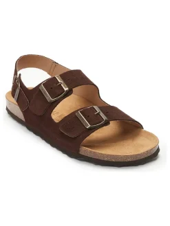 Mandel Sandalen & Pantoletten^Leder-Sandalen in Braun