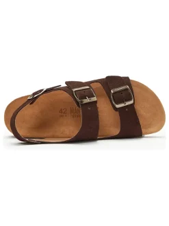 Mandel Sandalen & Pantoletten^Leder-Sandalen in Braun