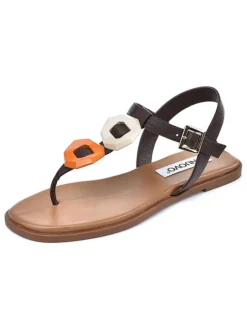 Leder-Sandalen in Braun>INUOVO Outlet