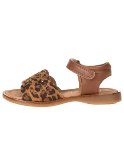 Leder-Sandalen in Braun>POM POM New