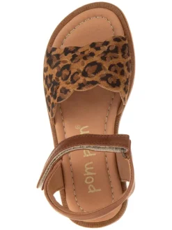 Leder-Sandalen in Braun><noscript><img width=