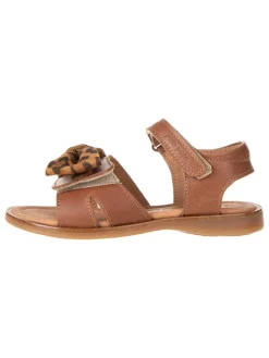 POM POM Sandalen·Sandalen^Leder-Sandalen in Braun