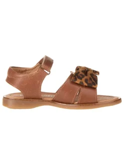 POM POM Sandalen·Sandalen^Leder-Sandalen in Braun