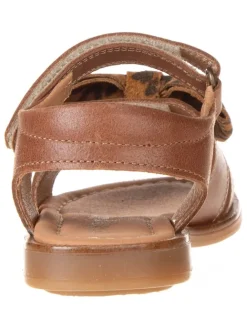 POM POM Sandalen·Sandalen^Leder-Sandalen in Braun
