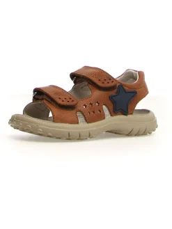 Leder-Sandalen in Braun><noscript><img width=