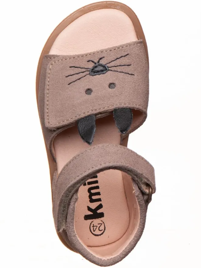 Leder-Sandalen in Braun>kmins Online