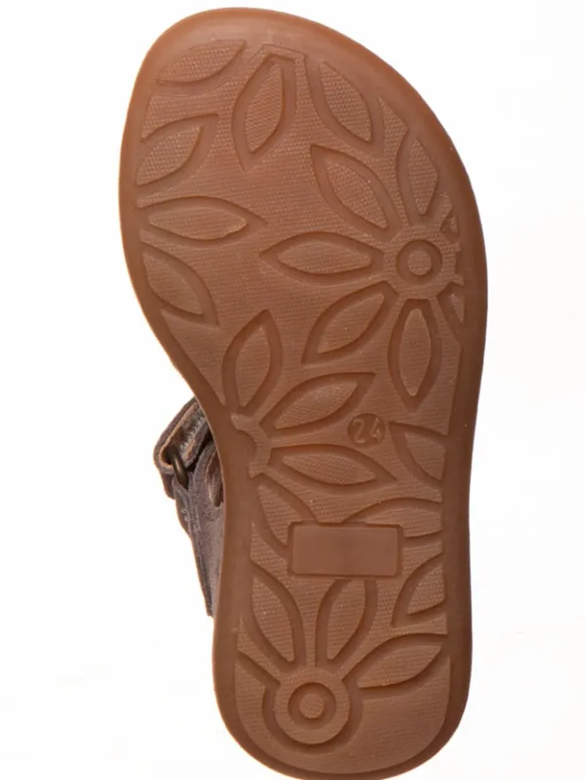 Leder-Sandalen in Braun>kmins Online