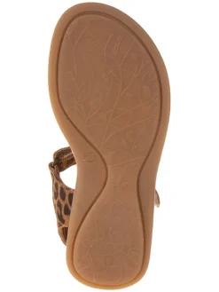 Leder-Sandalen in Braun/ Gold><noscript><img width=