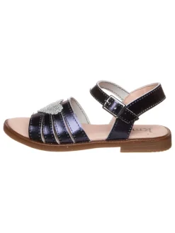 Leder-Sandalen in Dunkelblau>kmins Hot