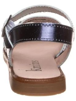 Leder-Sandalen in Dunkelblau><noscript><img width=
