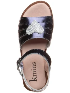 Leder-Sandalen in Dunkelblau><noscript><img width=