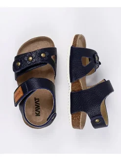 Leder-Sandalen in Dunkelblau>KAVAT Clearance
