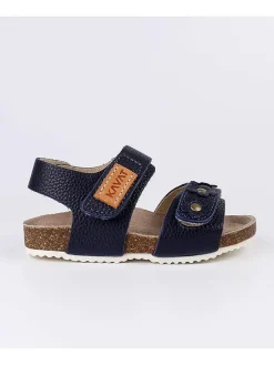Leder-Sandalen in Dunkelblau><noscript><img width=