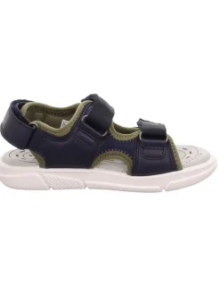 Leder-Sandalen in Dunkelblau><noscript><img width=