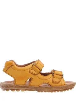 Leder-Sandalen in Gelb><noscript><img width=