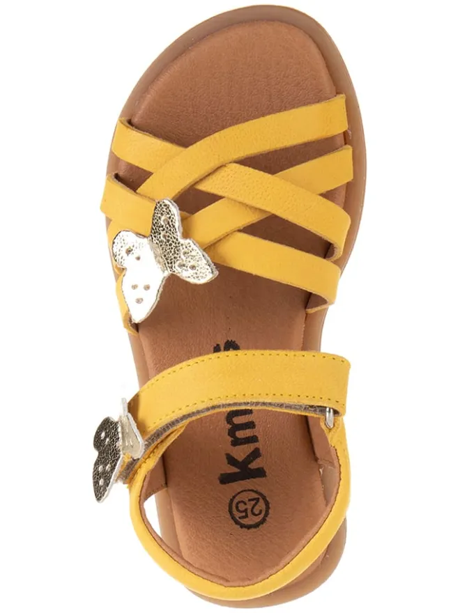 kmins Sandalen·Sandalen^Leder-Sandalen in Gelb