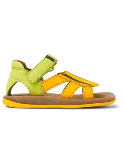 Camper Sandalen^Leder-Sandalen in Gelb/ Grün