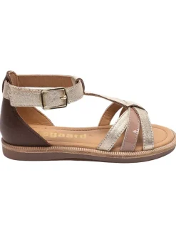 bisgaard Sandalen·Sandalen^Leder-Sandalen in Gold/ Braun