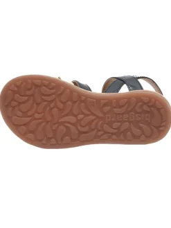 bisgaard Sandalen·Sandalen^Leder-Sandalen in Gold/ Dunkelblau