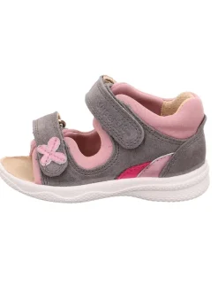 superfit Sandalen^Leder-Sandalen in Grau/ Rosa