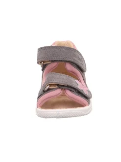 superfit Sandalen^Leder-Sandalen in Grau/ Rosa
