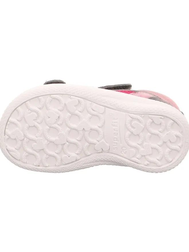 superfit Sandalen^Leder-Sandalen in Grau/ Rosa