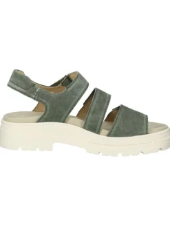 Leder-Sandalen in Grün><noscript><img width=