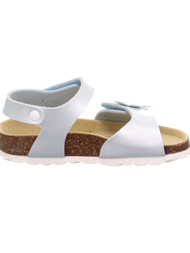 Leder-Sandalen in Hellblau/ Silber>superfit Discount
