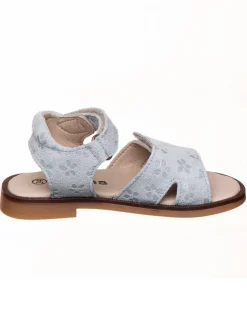 Leder-Sandalen in Hellblau>kmins Online
