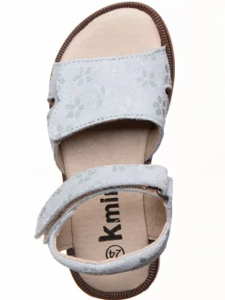 Leder-Sandalen in Hellblau><noscript><img width=