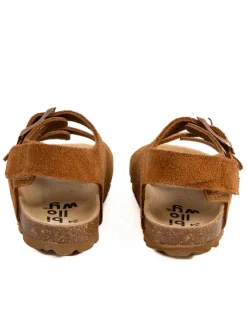 Leder-Sandalen in Hellbraun><noscript><img width=