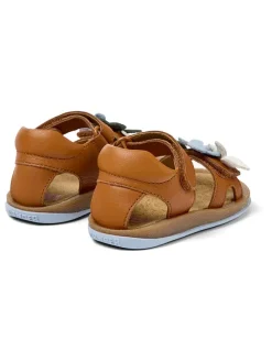 Leder-Sandalen in Hellbraun><noscript><img width=