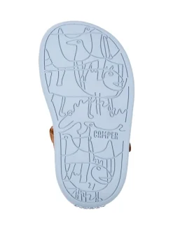 Leder-Sandalen in Hellbraun><noscript><img width=