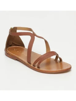 Leder-Sandalen in Hellbraun>CALANK Clearance