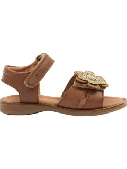 Leder-Sandalen in Hellbraun>POM POM New