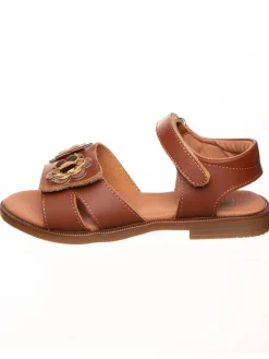 Leder-Sandalen in Hellbraun>kmins Outlet