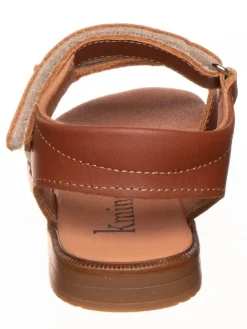 Leder-Sandalen in Hellbraun><noscript><img width=