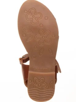 Leder-Sandalen in Hellbraun><noscript><img width=