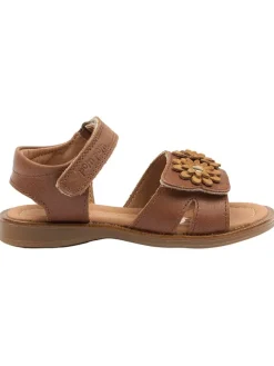 Leder-Sandalen in Hellbraun>POM POM Hot