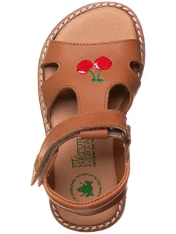 Leder-Sandalen in Hellbraun><noscript><img width=
