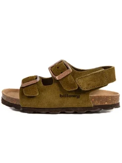 Leder-Sandalen in Khaki>billowy Sale