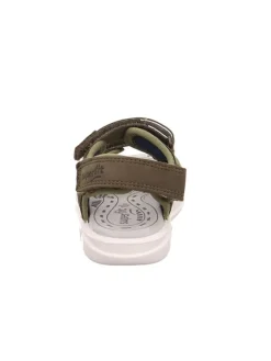 Leder-Sandalen in Khaki><noscript><img width=