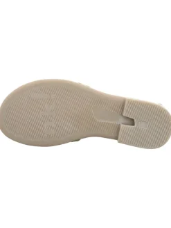 Leder-Sandalen in Khaki/ Weiß/ Lila><noscript><img width=