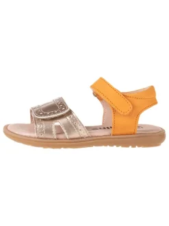 kmins Sandalen·Sandalen^Leder-Sandalen in Orange/ Gold