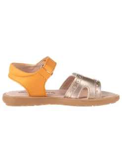kmins Sandalen·Sandalen^Leder-Sandalen in Orange/ Gold