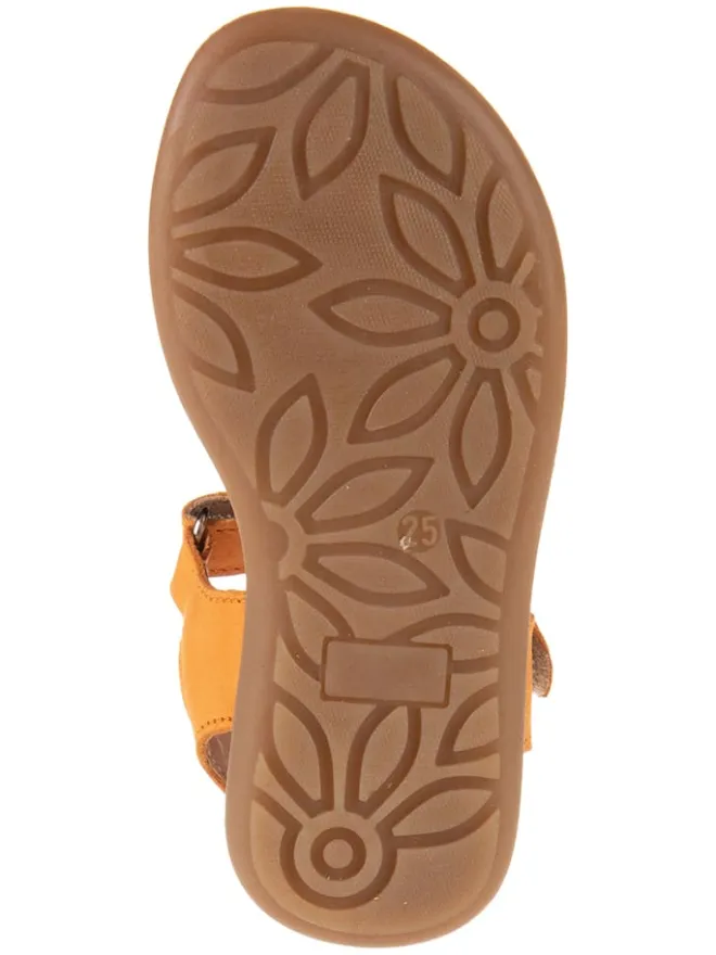 kmins Sandalen·Sandalen^Leder-Sandalen in Orange/ Gold