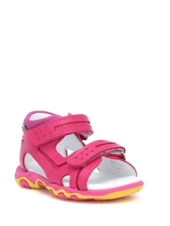 Leder-Sandalen in Pink>Bartek Discount