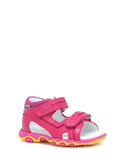 Leder-Sandalen in Pink>Bartek Discount